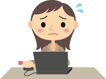 Sad at Computer Work –