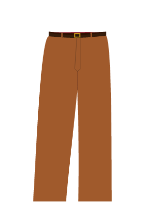 Brown Trousers with Belt (Unisex)