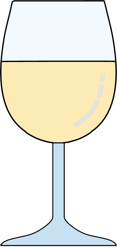 Glass of White Wine (Half Full)