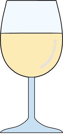 Glass of White Wine (Half Full)