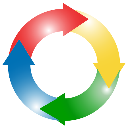 4-Arrow Circular Infographic