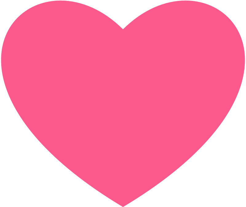 Simplified Pink Heart SVG
