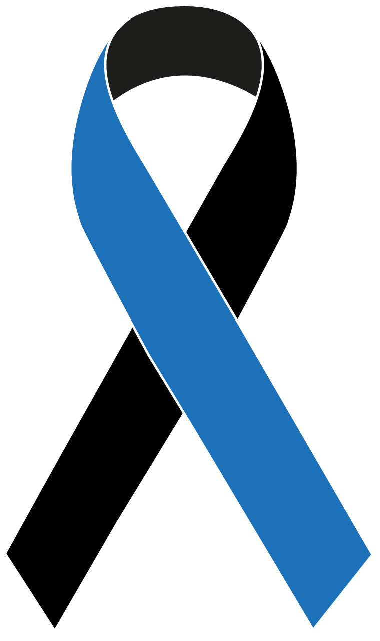 Awareness Ribbon (Blue & Black)