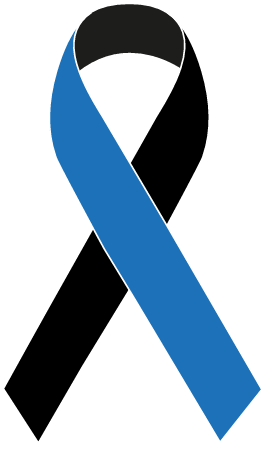 Awareness Ribbon (Blue & Black)