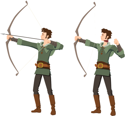 Bow Firing Arrow