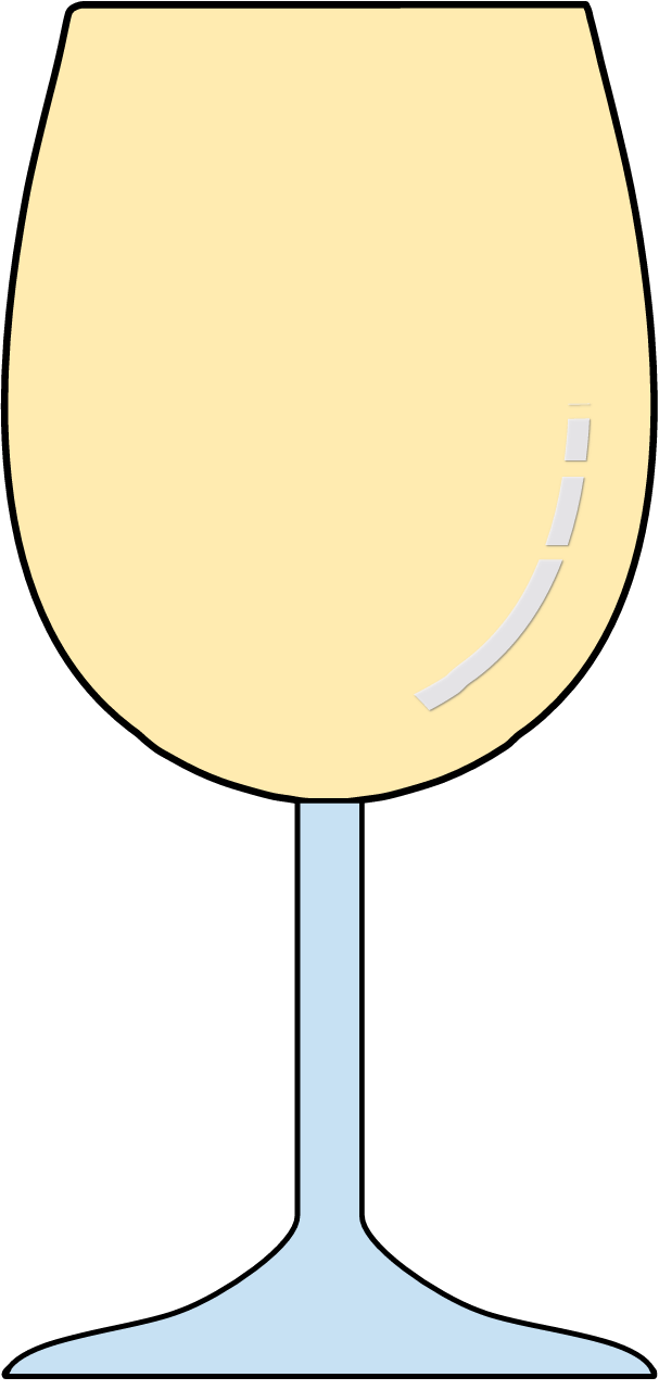 Overflowing White Wine Glass