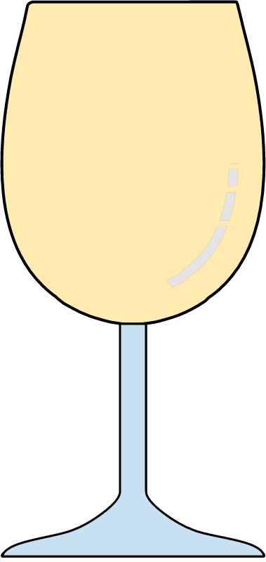 Overflowing White Wine Glass