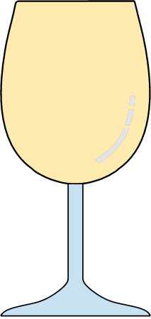 Overflowing White Wine Glass