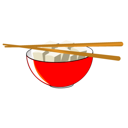 Red Bowl of Tofu (No Shadows)