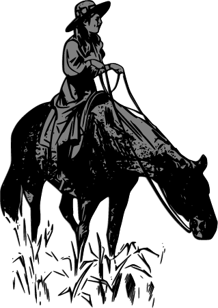 Cowgirl Riding Horse