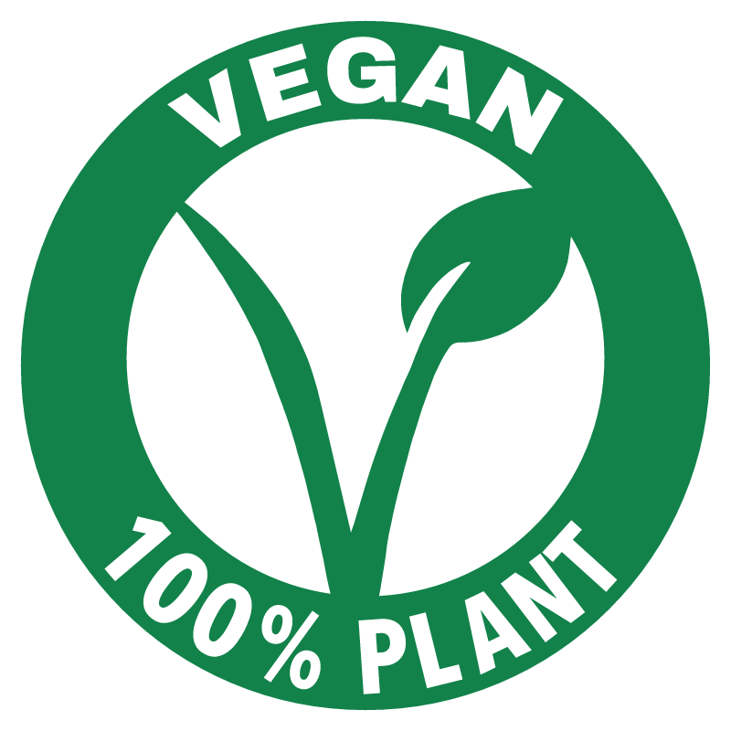 100% Plant-Based Vegan Badge