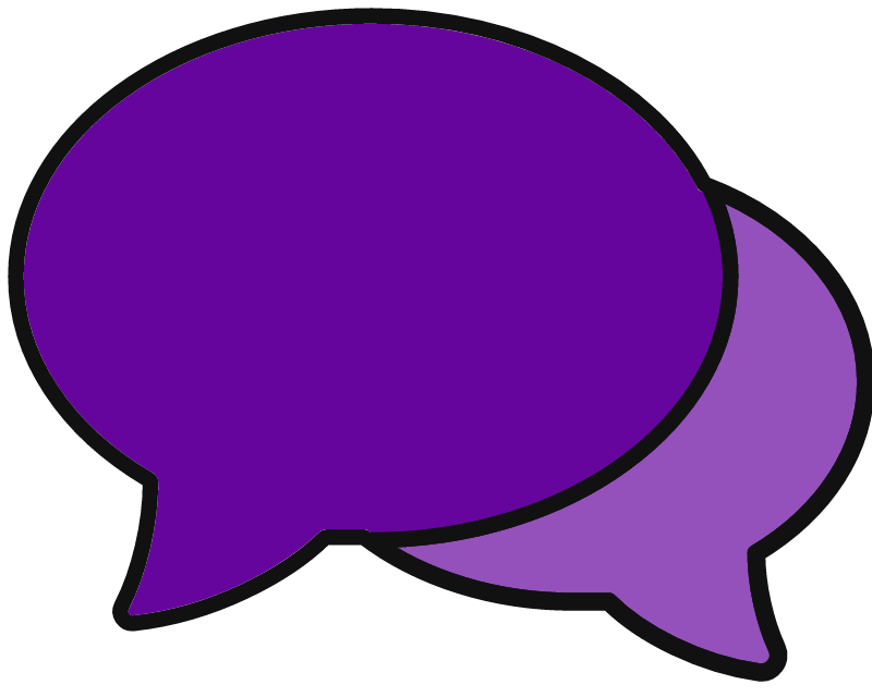 Purple Chat Bubbles Icon