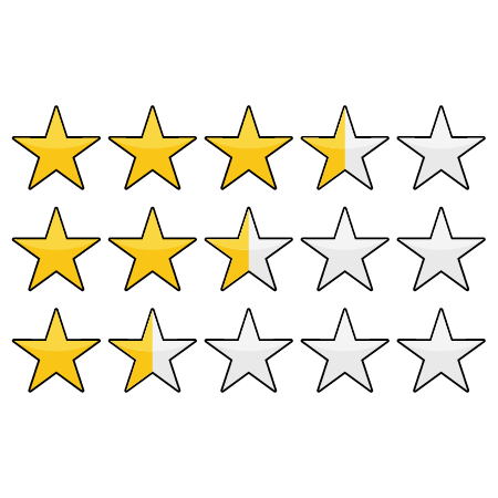 1, 3, 5 Star Ratings