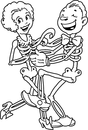 Vintage Skeleton Couple Dancing –