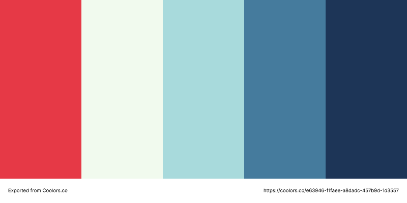 High Contrast Color Scheme (Coolors Export)