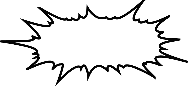 White Comic Burst Speech Bubble
