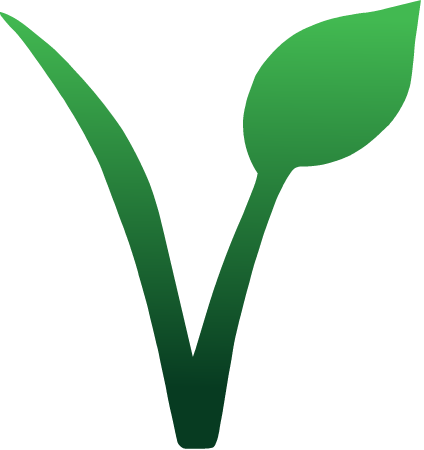 Vegan V with Gradient Effect (Transparent Background)