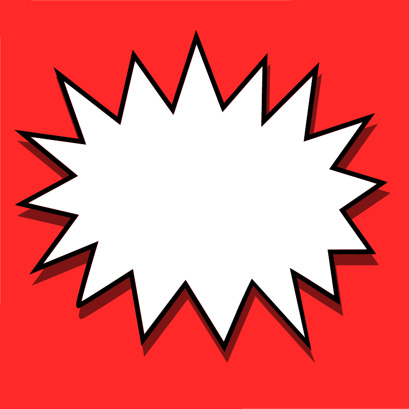 Red Comic Action Bubble