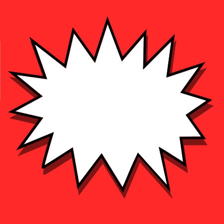 Red Comic Action Bubble