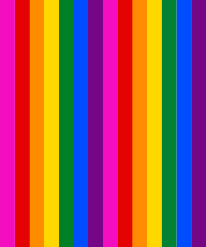Gay Pride Pink Vertical Rainbow