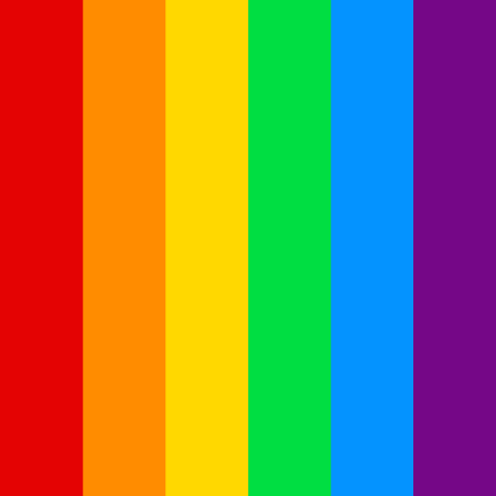 Vertical Bright Rainbow Flag (Square)
