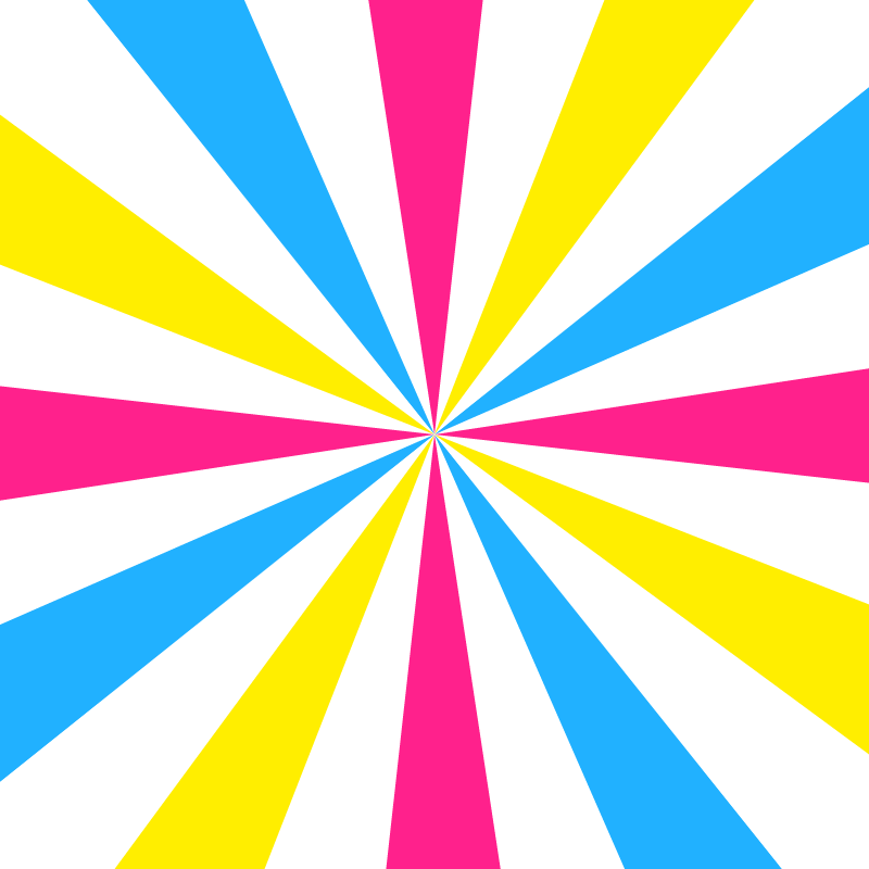 Pansexual Pride Starburst (Transparent)