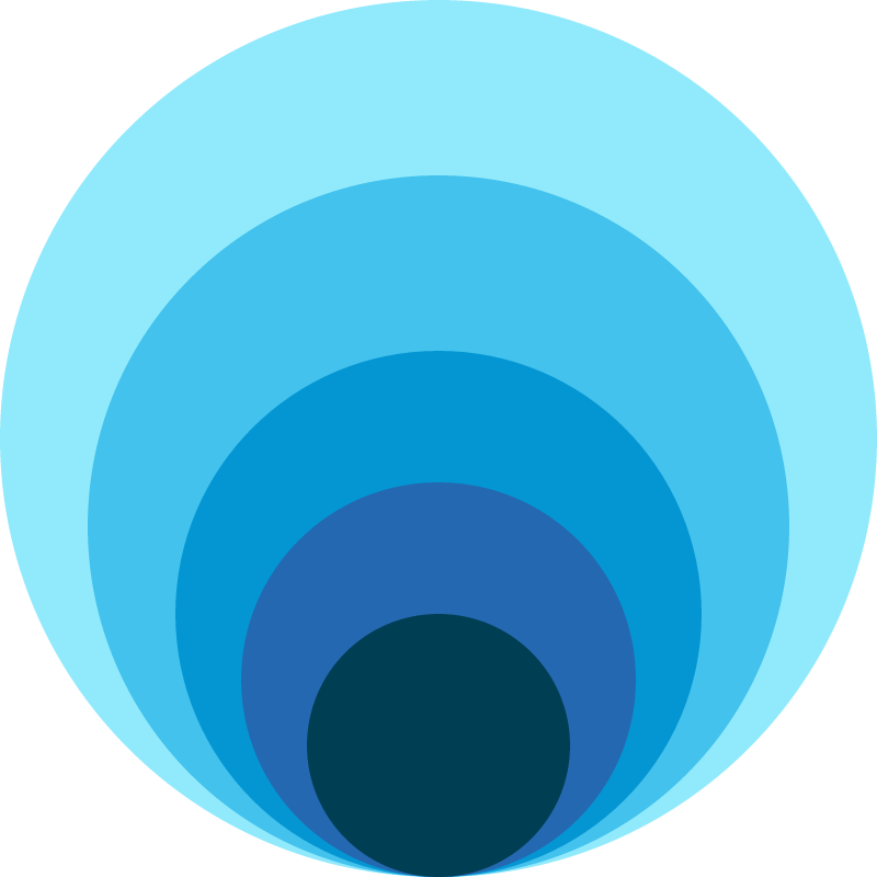 5-Layer Blue Onion Diagram (Blank)
