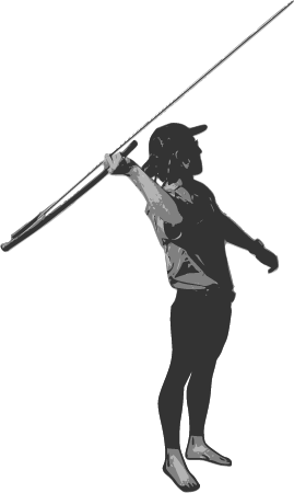 Male Spear Thrower with Legs – Atlatl Thrower