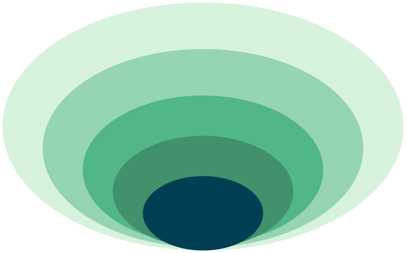 5-Layer Onion Diagram (Oval, Wide)