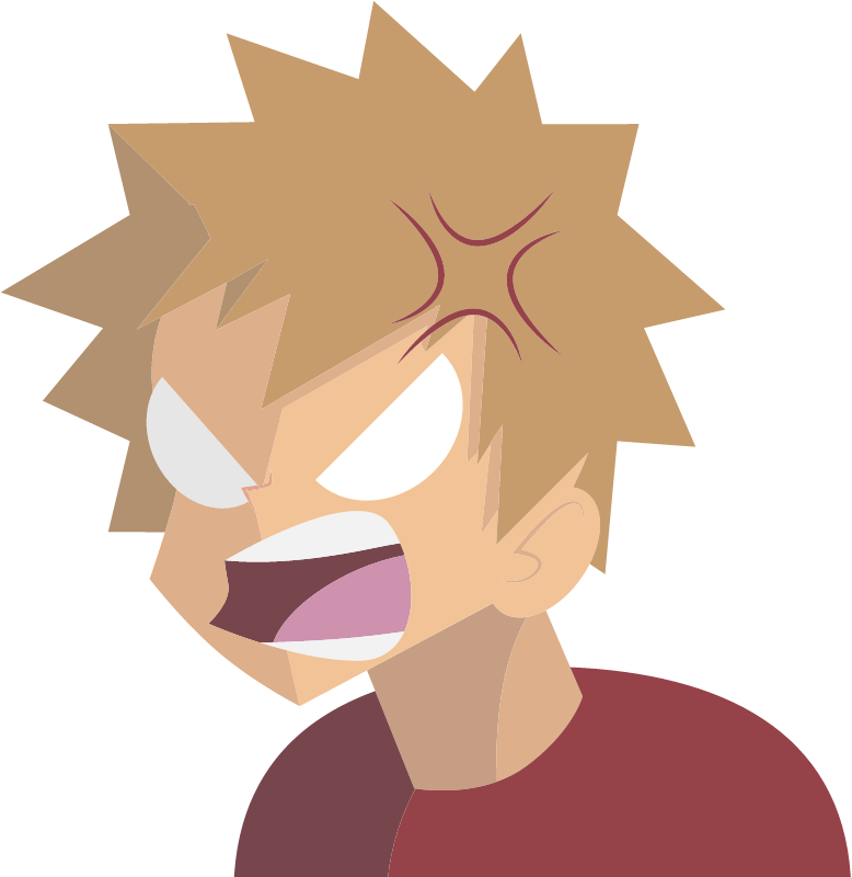 Anime Angry Boy