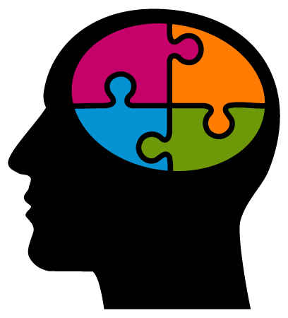 Man Head with Puzzle Brain (Creative Thinking)