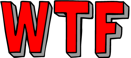 WTF in Bright Red Block Text