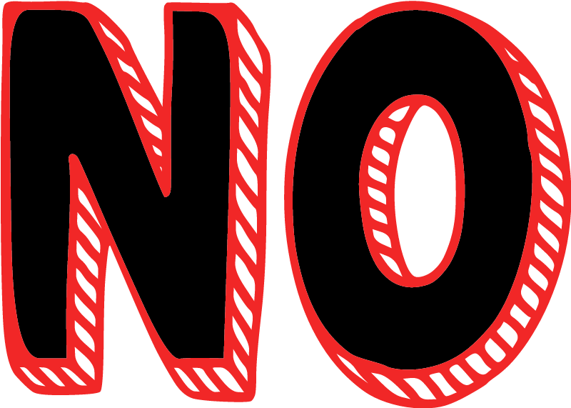 NO 3D Wordart in Red/Black