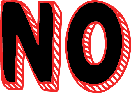 NO 3D Wordart in Red/Black