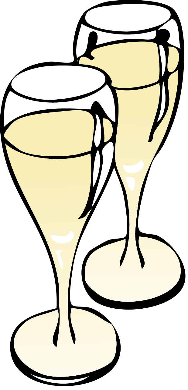 Two Champagne Glasses Together
