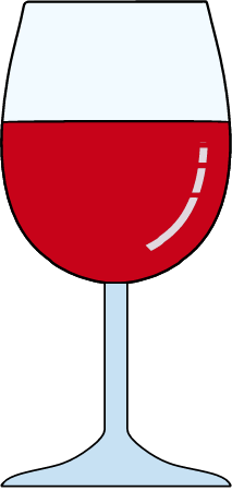 Half-Full Red Wine Glass with Reflection