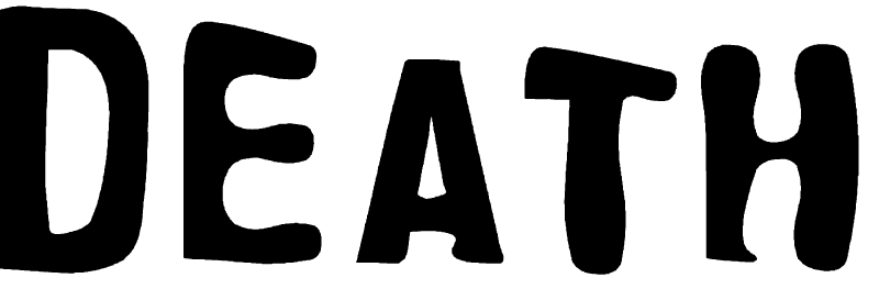 DEATH in Death Squad Font (Black Typography)