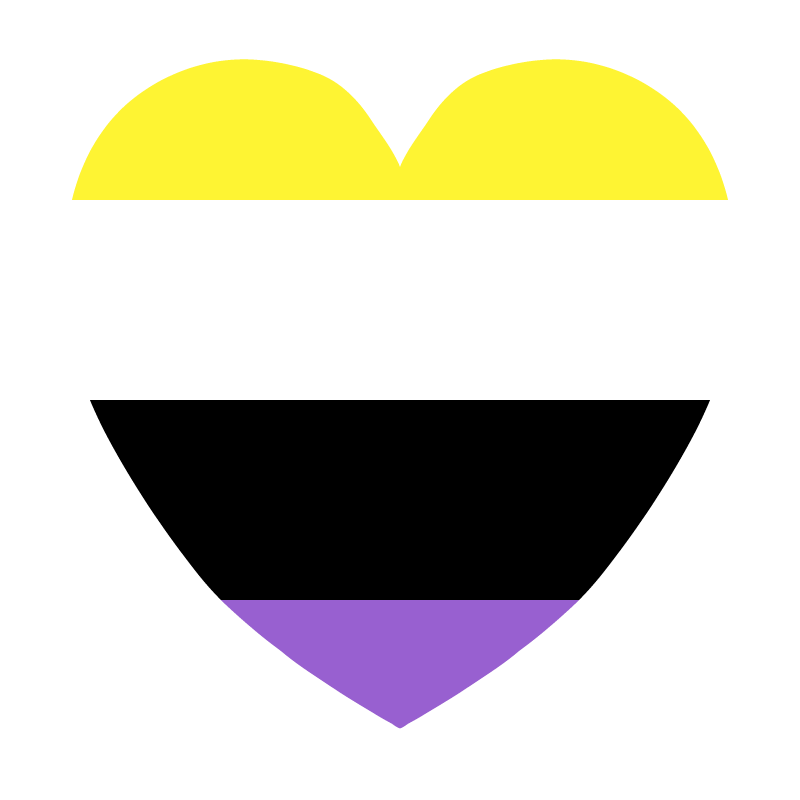 Non-Binary Pride Flag Heart