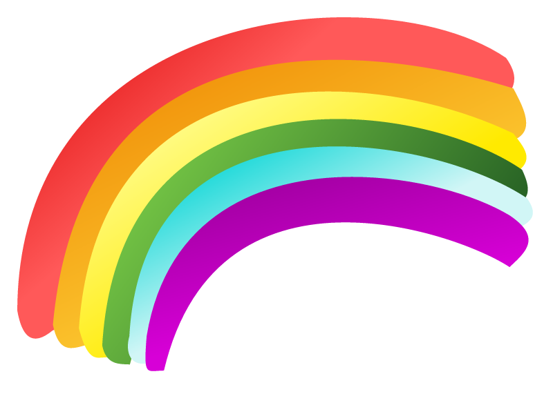 Flat Handdrawn Rainbow