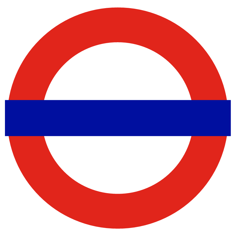 Blank London Underground Sign