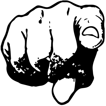 Pointing Finger (Black & White)