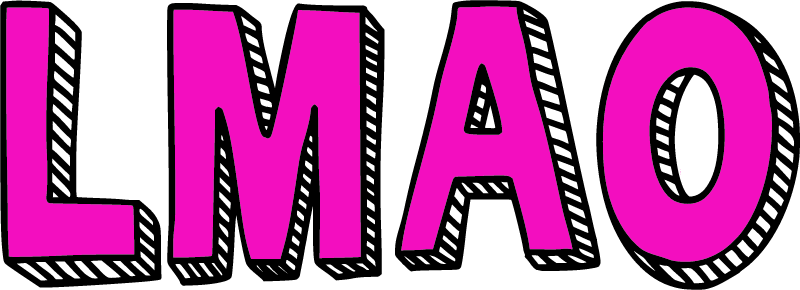 LMAO Text - Pink 3D Style