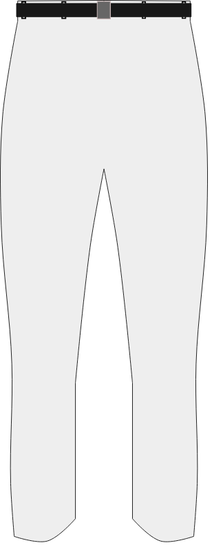 Unisex Off-White Trousers with Belt
