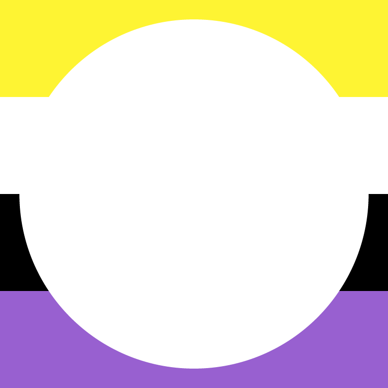Non-Binary Round Pride Frame (Transparent Center)