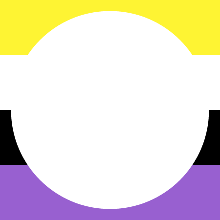 Non-Binary Round Pride Frame (Transparent Center)