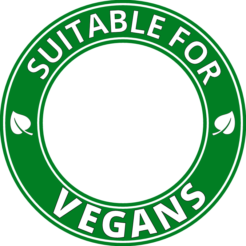 Suitable for Vegans Circle (Transparent Center)