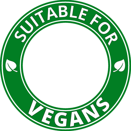 Suitable for Vegans Circle (Transparent Center)