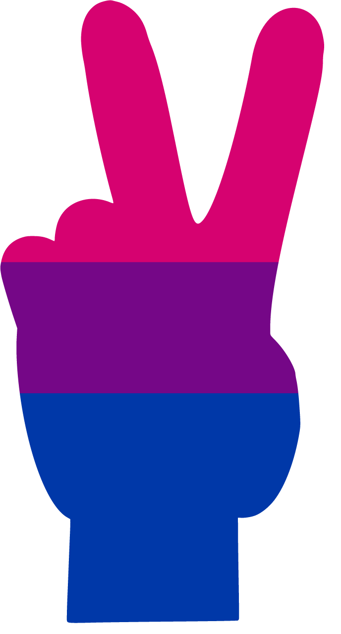 Bisexual Pride Peace V-Hand