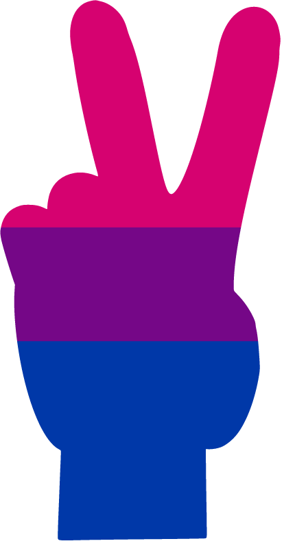 Bisexual Pride Peace V-Hand