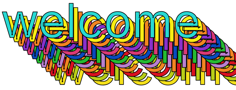 Welcome in Alternating Colors (Editable)